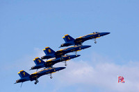 Blue Angels Fly By with Landing Gear Down