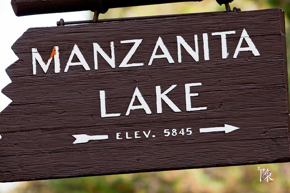 Manzanita Lake Sign