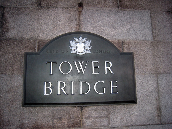 Tower Bridge Plaque