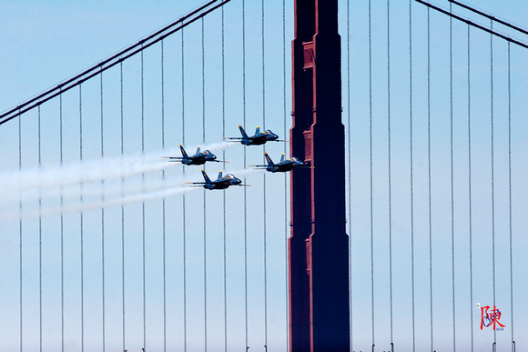 Blue Angels by Golden Gate Bridge